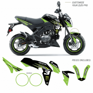 Kawasaki Z125PROカウルセット Monster Energy 仕様 MEK Z125 PRO (17-25) – D'COR Visuals