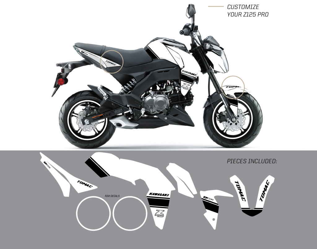 Retro White Z125 Pro (17-25) – D'COR Visuals
